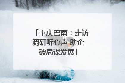 重庆巴南：走访调研听心声 助企破局谋发展