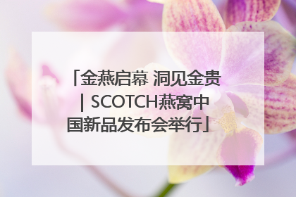 金燕启幕 洞见金贵｜SCOTCH燕窝中国新品发布会举行