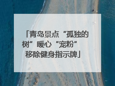 青岛景点“孤独的树”暖心“宠粉” 移除健身指示牌