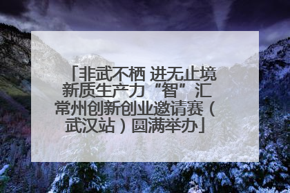 非武不栖 进无止境 新质生产力“智”汇常州创新创业邀请赛（武汉站）圆满举办