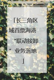 长三角区域首票海港“联动接卸”业务落地