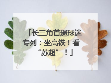 长三角首趟球迷专列：坐高铁！看“苏超”！