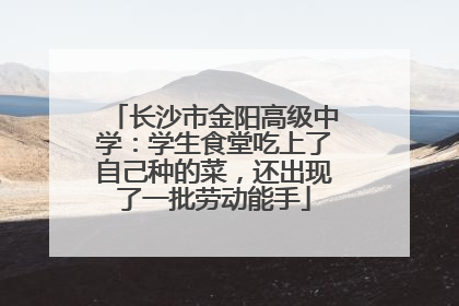 长沙市金阳高级中学：学生食堂吃上了自己种的菜，还出现了一批劳动能手
