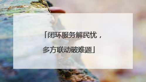闭环服务解民忧，多方联动破难题