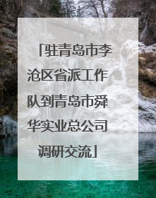 驻青岛市李沧区省派工作队到青岛市舜华实业总公司调研交流