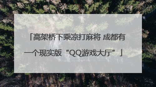 高架桥下乘凉打麻将 成都有一个现实版“QQ游戏大厅”