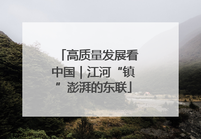 高质量发展看中国｜江河“镇”澎湃的东联