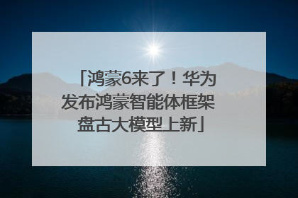 鸿蒙6来了！华为发布鸿蒙智能体框架 盘古大模型上新
