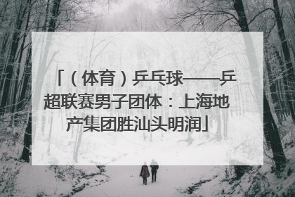 （体育）乒乓球——乒超联赛男子团体：上海地产集团胜汕头明润