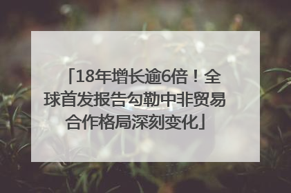 18年增长逾6倍！全球首发报告勾勒中非贸易合作格局深刻变化