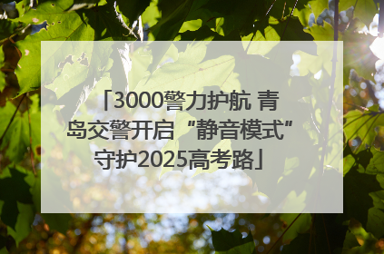 3000警力护航 青岛交警开启“静音模式”守护2025高考路
