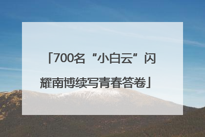 700名“小白云”闪耀南博续写青春答卷