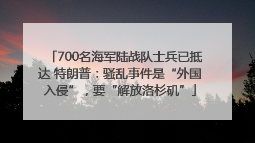 700名海军陆战队士兵已抵达 特朗普：骚乱事件是“外国入侵”，要“解放洛杉矶”