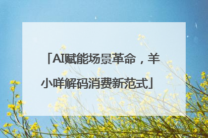 AI赋能场景革命，羊小咩解码消费新范式